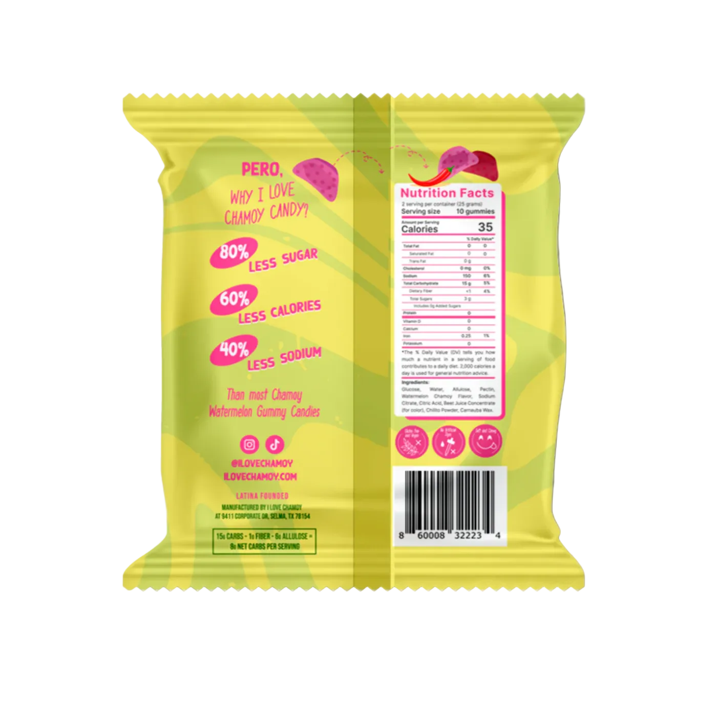 I Love Chamoy Candy - Chamoy Watermelon Flavor (3 Pack)